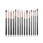 T157. Black/Rose Gold. JESSUP BEAUTY Set de brochas 15 piezas.