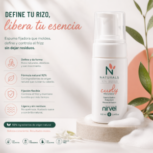 Espuma Fijadora Rizos Naturales Nirvel 100ml - Imagen 1