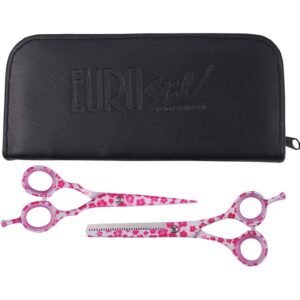 Estuche 2 Tijeras Corte Rosa Eurostil - Imagen 3