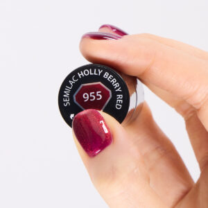 955 Semilac Holly Berry Red - Imagen 3
