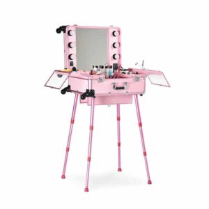Maletín Tocador profesional maquillaje portátil Rosa. Ingrid - Imagen 1
